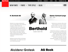 Tablet Screenshot of bertholdtypes.com